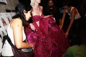 Backstage at Area RTW Spring 2023