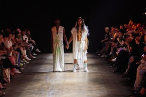BERLIN, GERMANY - SEPTEMBER 07: Models walk the runway at the LML Studio show during the Mercedes-Benz Fashion Week Berlin Spring Summer 2023 at Telegraphenamt on September 07, 2022 in Berlin, Germany. (Photo by Sebastian Reuter/Getty Images for Nowadays)