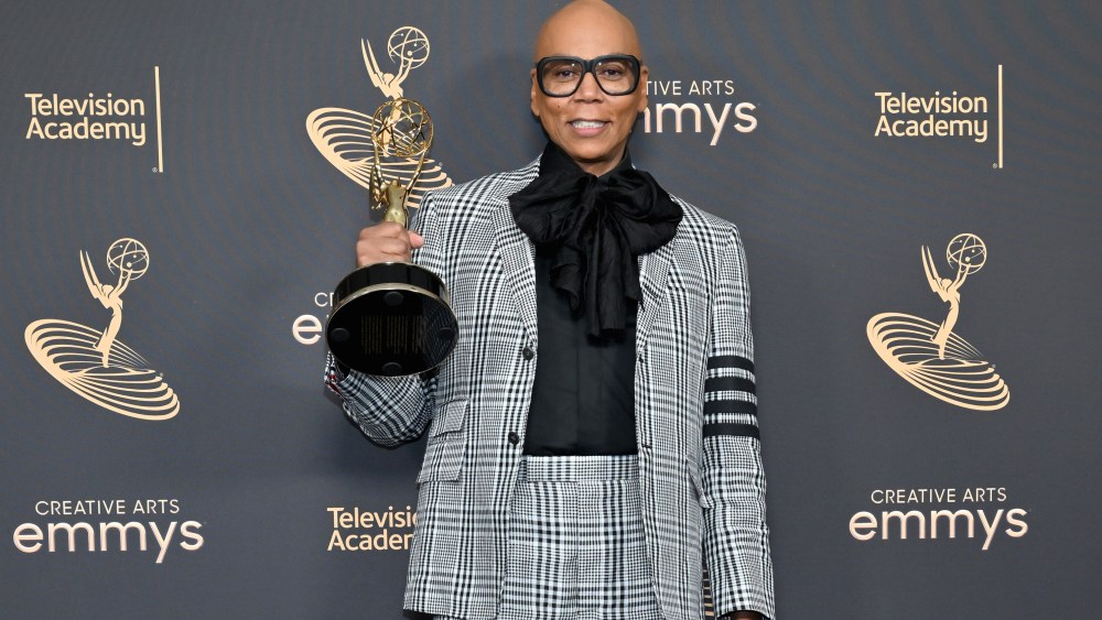 RuPaul at the 2022 Creative Arts Emmy Awards press room held at the Microsoft Theater on September 3, 2022 in Los Angeles, California.