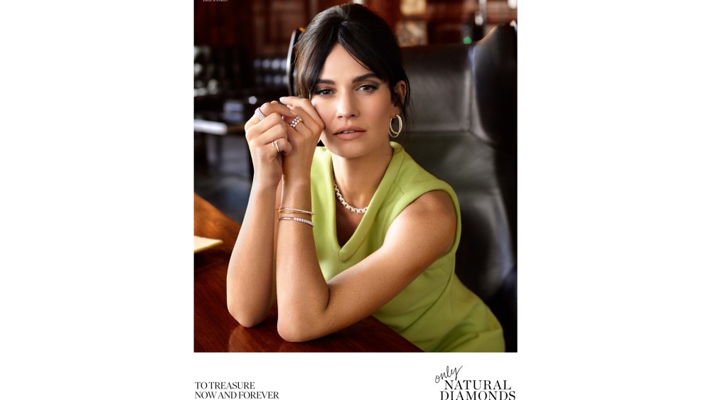 Lily James for the Natural Diamond Council.