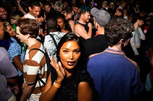 The scene at the Opening Ceremony NYFW party.