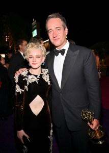 Julia Garner and Matthew Macfadyen at the 74th Primetime Emmy Awards Governors Ball.