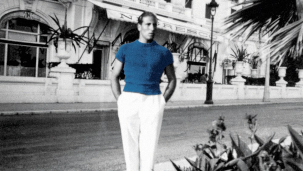 Fred Samuel in front of the Negresco Nice, 1930s.