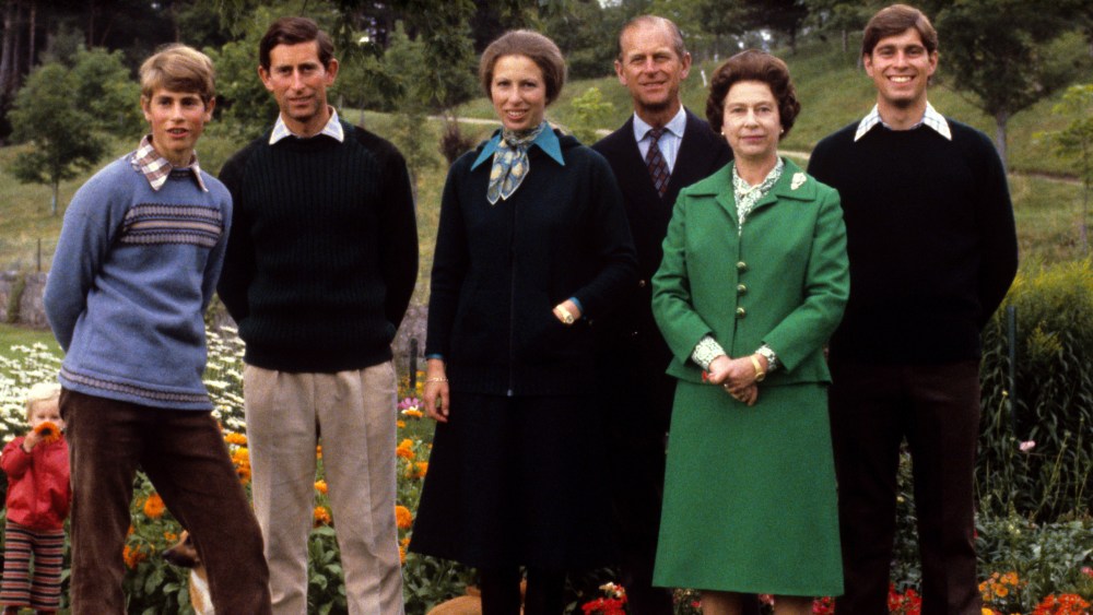 Queen Elizabeth II with the Duke of Edinburgh and their children Prince Edward, Prince Charles, Princess Anne, and Prince Andrew, at Balmoral.   (Photo by PA Images via Getty Images)