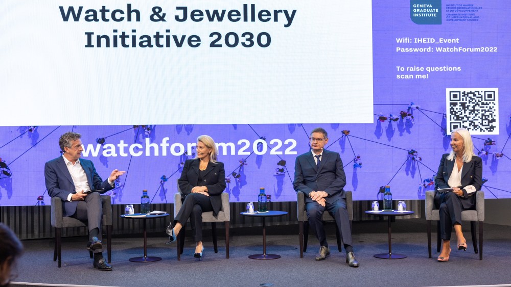 Marie-Claire Daveu, Iris Van der Veken and Cyrille Vigneron at Watch Forum