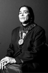 "I love this photo of artist Xavier Aguilar by Brent Chua. It captures the past, the future, the pain and the beauty amidst the darkness of humanity. It also taps into a spirit world that is a red thread in my spring 2023 collection." — Willy Chavarria