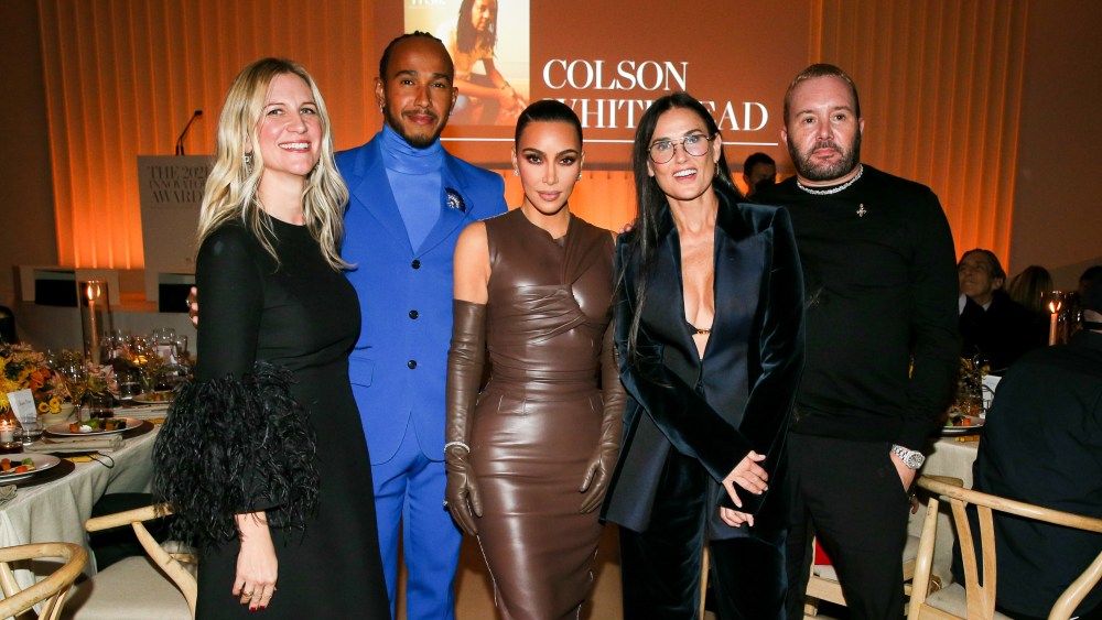 Kristina O'Neill with Lewis Hamilton, Kim Kardashian, Demi Moore and Kim Jones at the WSJ. Magazine’s 11th annual Innovator Awards in 2021
