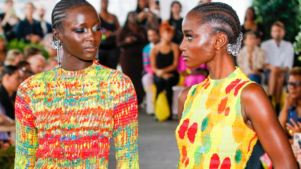 A model walks on the runway at the Marissa Wilson fashion show during the Spring Summer 2023 Collections Fashion Show at New York Fashion Week in New York, NY on September 11 2022. (Photo by Jonas Gustavsson/Sipa USA)
