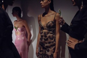 Backstage at Nensi Dojaka RTW Spring 2023 on September 2022 in London