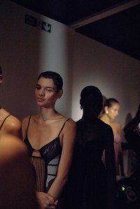 Backstage at Nensi Dojaka RTW Spring 2023 on September 2022 in London