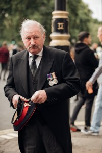 The scene on the streets and parks of London.