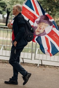 The scene on the streets and parks of London.