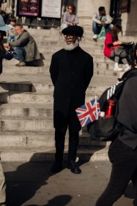 The scene on the streets and parks of London.
