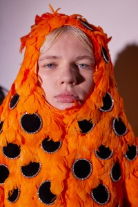 Backstage at Richard Quinn RTW Spring 2023