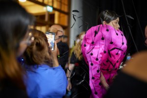 Backstage at Richard Quinn RTW Spring 2023