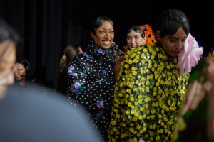 Backstage at Richard Quinn RTW Spring 2023