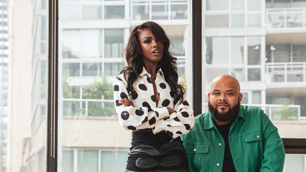 A preview look from the Sergio Hudson RTW Fall 2022 collection.