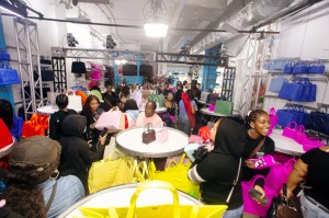 The scene at Telfar’s NYFW Rainbow Pop-up
