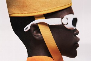 Dior‘s acetate sunglasses. Binata felt “bellhop” hat; Victor Glemaud cotton and polyester dress.