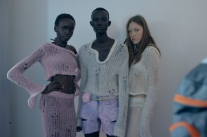 Backstage at Acne Studios RTW spring 2023