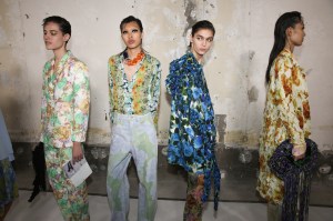 Backstage at Dris Van Noten RTW Spring 2023