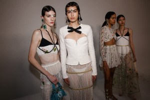 Backstage at Gianbattista Valli RTW Spring 2023
