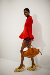 Backstage at Loewe RTW Spring 2023