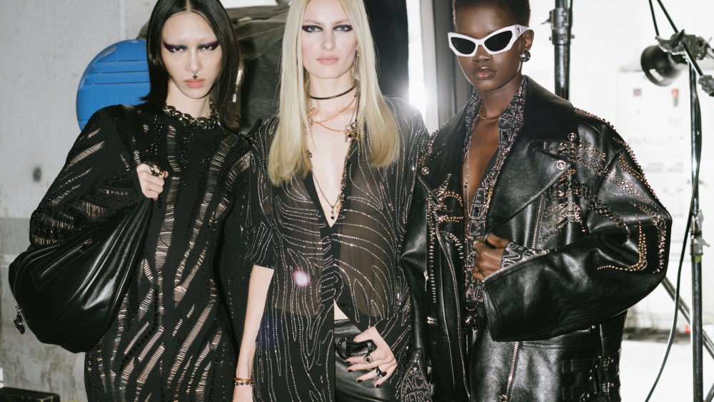 Backstage at Versace RTW Spring 2023