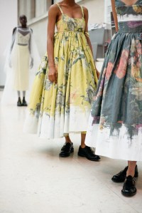 Backstage at ERDEM RTW Spring 2023 on September 18, 2022 in London