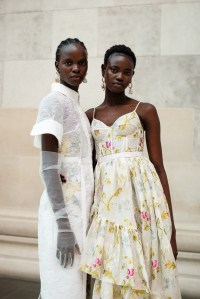 Backstage at ERDEM RTW Spring 2023 on September 18, 2022 in London