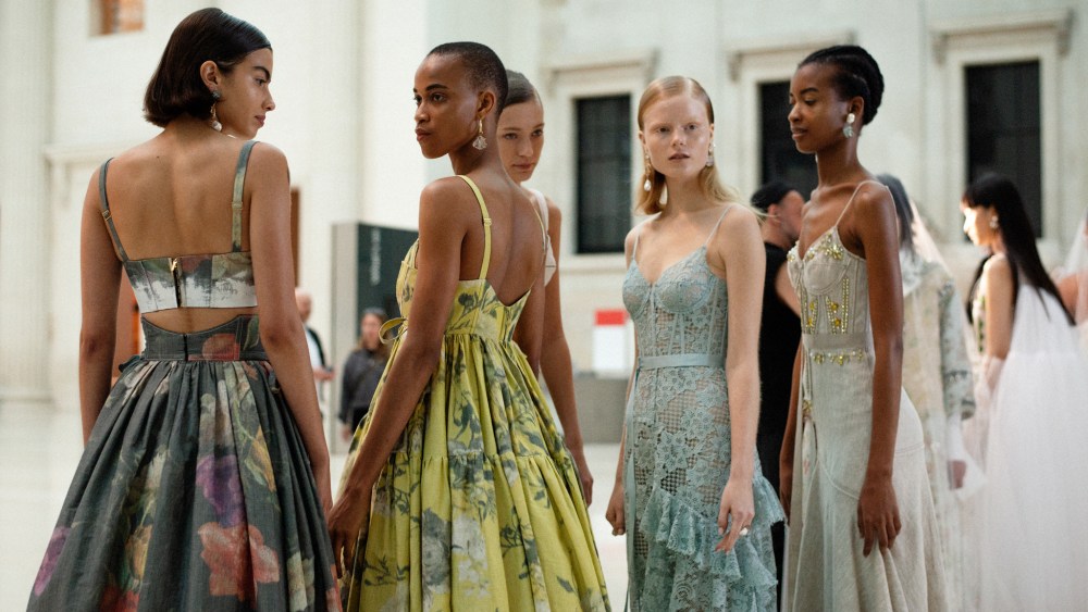 Backstage at ERDEM RTW Spring 2023 on September 18, 2022 in London