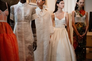 Backstage at ERDEM RTW Spring 2023 on September 18, 2022 in London