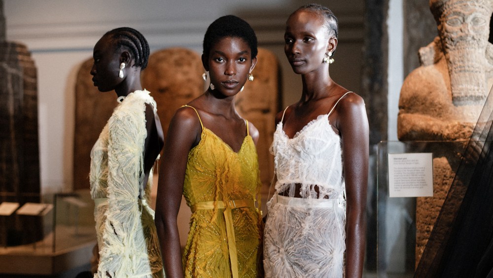 Backstage at Erdem RTW Spring 2023 on September 18, 2022 in London.