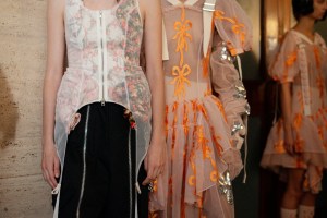 Backstage at Simone Rocha RTW Spring 2023 on September 18, 2022 in London