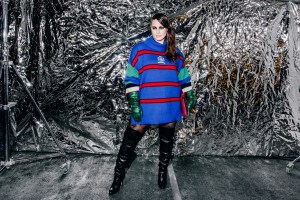 Ashley Graham Backstage at Tommy Hilfiger RTW Fall 2022