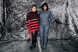 Paloma Elsesser and Precious Lee Backstage at Tommy Hilfiger RTW Fall 2022