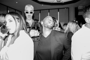The scene at the party.