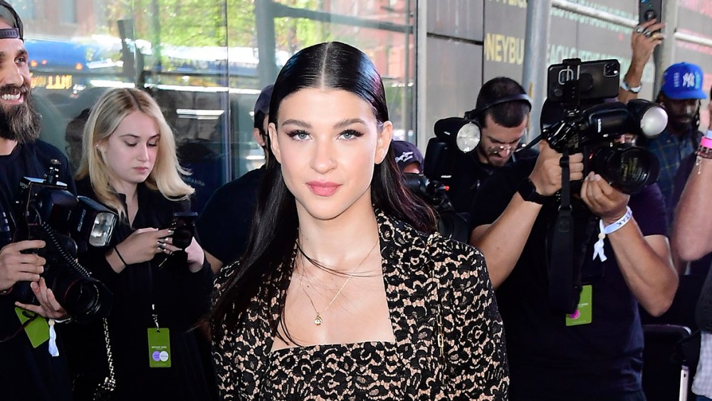 NEW YORK, NY - SEPTEMBER 14:  Phoebe Adele Gates is arriving to the Michael Kors Collection Spring/Summer 2023 Fashion Show during New York Fashion Week on September 14, 2022 in New York City.  (Photo by Raymond Hall/GC Images)