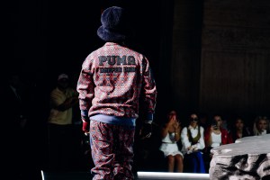 A piece by Dapper Dan at the PUMA Futrograde collection.