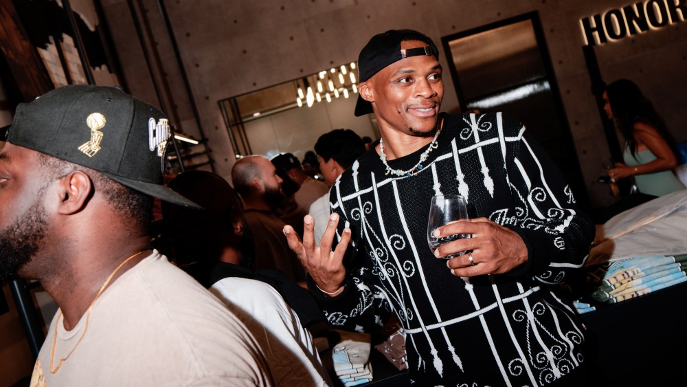 Russell Westbrook honor the gift clothing store opening