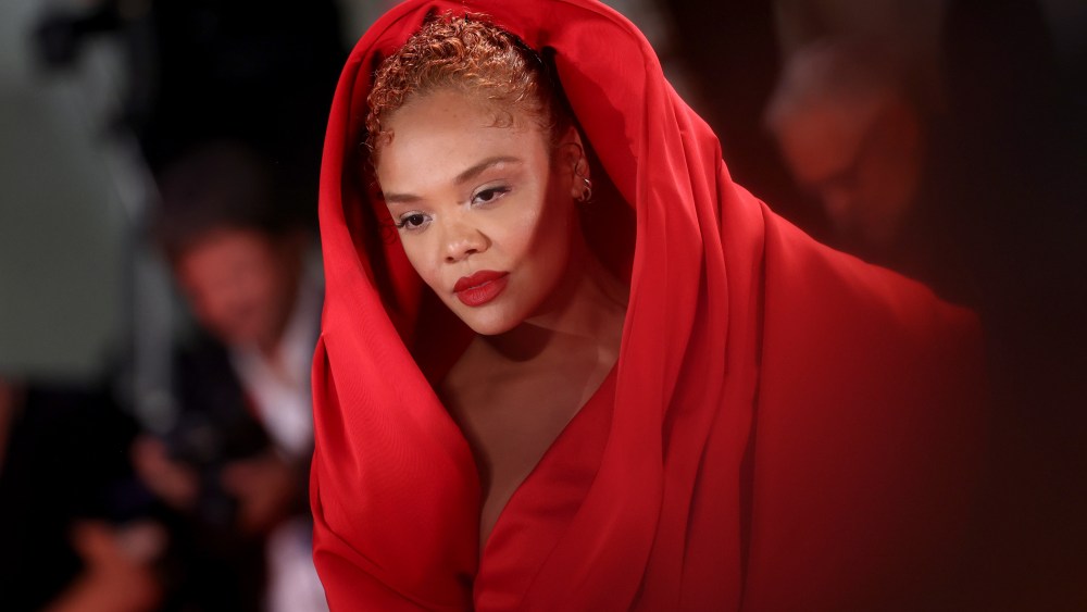 Tessa Thompson attends the "Bardo" red carpet at the 79th Venice International Film Festival on September 01, 2022 in Venice, Italy. (Photo by Vittorio Zunino Celotto/Getty Images)