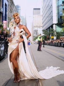 TORONTO, ONTARIO - SEPTEMBER 10: Janelle Monáe attends the "Glass Onion: A Knives Out Mystery" Premiere during the 2022 Toronto International Film Festival at Princess of Wales Theatre on September 10, 2022 in Toronto, Ontario. (Photo by Matt Winkelmeyer/Getty Images)