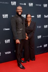 TORONTO, ONTARIO - SEPTEMBER 11: (L-R) Tyler Perry and Oprah Winfrey attend the "A Jazzman's Blues" Premiere during the 2022 Toronto International Film Festival at Roy Thomson Hall on September 11, 2022 in Toronto, Ontario. (Photo by Tommaso Boddi/Getty Images)