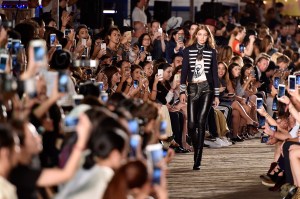 Gigi Hadid at the Tommy Hilfiger Spring 2017 show in New York.