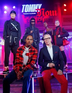 Lewis Hamilton and Tommy Hilfiger at the Tommy X Lewis Spring 2020 show in Milan