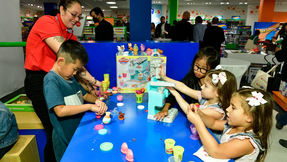 Kids get busy at the Toys"R" Us grand opening at Macy's Herald Square