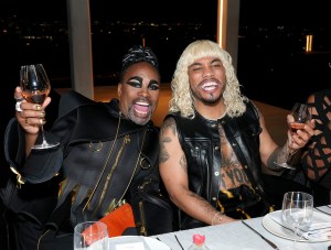 LOS ANGELES, CALIFORNIA - OCTOBER 20: (L-R) Billy Porter and Anderson .Paak are seen as Dom Pérignon and Lady Gaga pursue their creative dialogue at Sheats Goldstein Residence on October 20, 2022 in Los Angeles, California. (Photo by Kevin Mazur/Getty Images for Dom Pérignon)