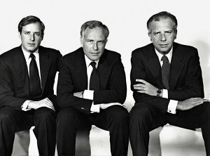 Gianni, Paolo and Nicola Bulgari in October 1971.