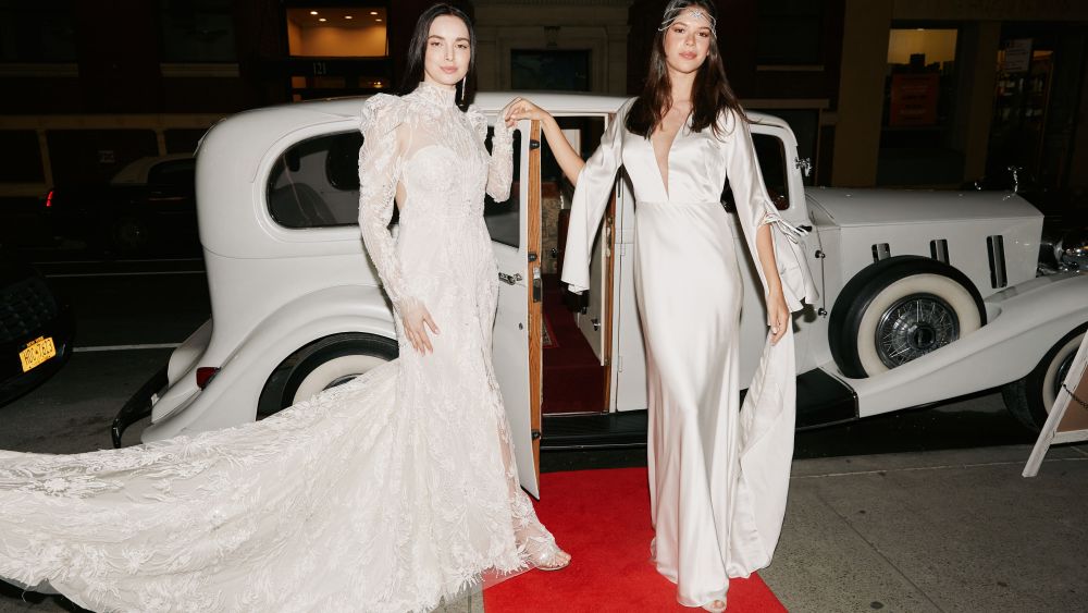 Models donned wedding gowns and jewelry from the Kleinfeld and Zales collaboration in New York