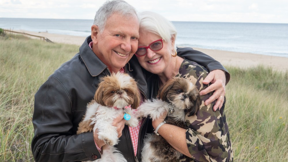 Jay and Patty Baker with their shih tzus.